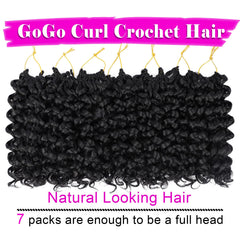 EERYA GoGo Curl beach wave texture 12in hair for protective crochet braids