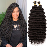 EERYA long curly braiding hair 18 inch texture for natural-looking style options