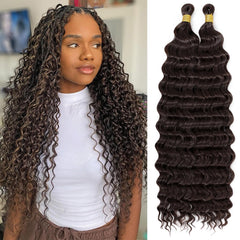 EERYA long curly braiding hair 18 inch pack front for quick, protective styles.
