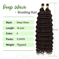 EERYA ocean wave crochet hair 18 inch in dark brown enhances natural curls.