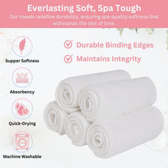 Efforest towels retain heat evenly for warm, soothing facial treatments.
