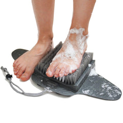Efforest shower foot scrubber mat with pumice stone for gentle exfoliation