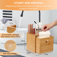 Eggs Sound face towels in this image illustrate the waterproof, tidy bathroom storage.