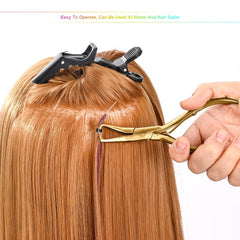 EHDIS pulling hook demonstrates efficient loop threading for feather extensions