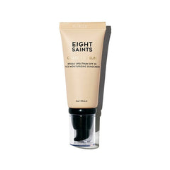 Eight Saints Chase the Sun SPF30 face moisturizer bottle demonstrates mineral sun protection for daily use.