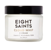 Eight Saints Cloud Whip jar closeup, a Vitamin C moisturizer for daily hydration and brightness.