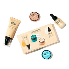 Eight Saints skincare set front view with gift-ready presentation for easy gifting