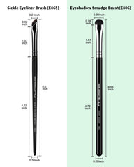 EIGSHOW Eyeliner Brush angle-tip view emphasizes sharp lines along the lash line.
