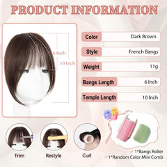 EINAEY clip in bangs texture closeup highlights authentic feel and softness