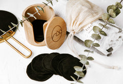 Eira Vancouver bamboo storage container with wooden lid keeps rounds organized