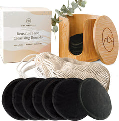 Eira Vancouver washable pads in black with soft, skin-friendly cotton for makeup removal