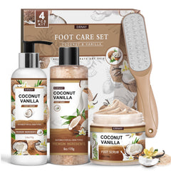 EIRNAY Coconut & Vanilla Foot Soak bottle for hydrated feet after bath