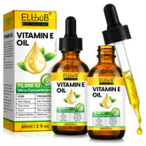 ELBBUB Vitamin E Oil bottle highlights ultra-concentration delivering intense skin hydration