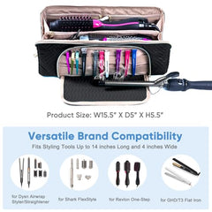 ELCUPA interior zipper pocket keeps makeup organized while traveling