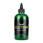 Electrum tattoo stencil gel 8oz bottle displays bold transfers for durable stencils.