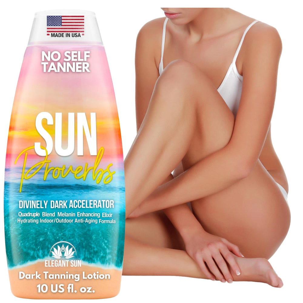 Elegant Sun Sun Proverbs bottle close-up bronzer-free tan booster