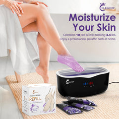 ELEGCOV lavender oil-infused wax provides a natural aroma for soothing sessions.