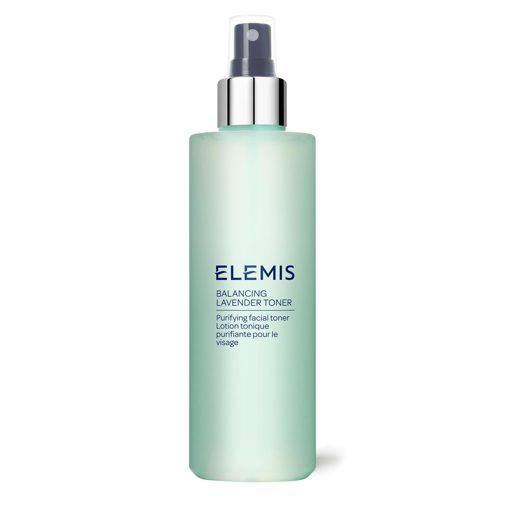 Elemis Balancing Toner bottle front shows alcohol-free hydration for balanced skin.