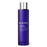 ELEMIS De-Stress Massage Oil bottle close-up for spa-like relaxation