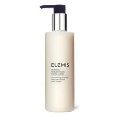 ELEMIS Dynamic Resurfacing Facial Wash bottle pour for gentle cleansing and texture refinement.