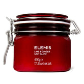 Elemis Exotic Lime and Ginger Salt Glow bottle shows refreshing exfoliation potential