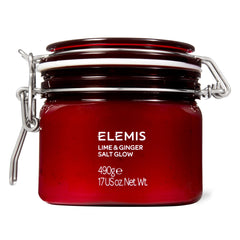 Elemis Exotic Lime and Ginger Salt Glow bottle shows refreshing exfoliation potential