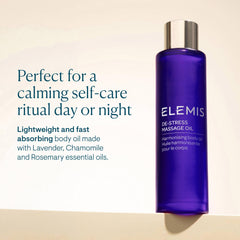 ELEMIS massage oil warmed in hands ready for body massage benefits