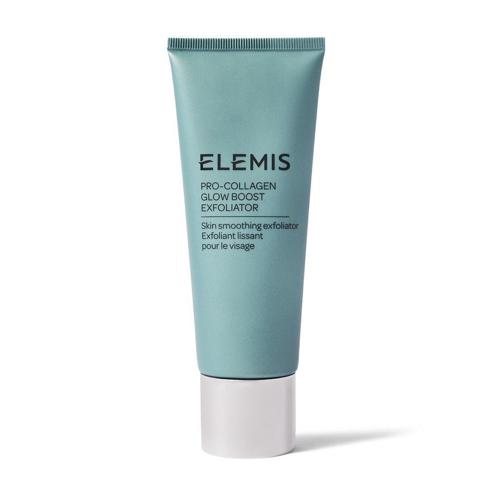 ELEMIS Pro-Collagen Glow Boost Exfoliator tube close-up for radiant skin
