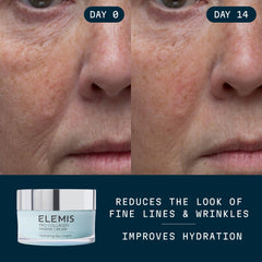 ELEMIS Pro-Collagen Marine Cream 50ml jar top view highlights premium packaging and texture.