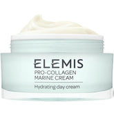 ELEMIS Pro-Collagen Marine Cream jar shows rich hydration for dry skin.
