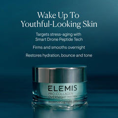 Elemis Pro-Collagen Overnight Matrix 50ml jar packaging showcasing premium anti-aging care