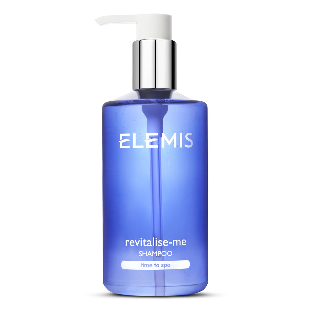 ELEMIS Revitalize-Me Shampoo bottle with basil-thyme scent for refreshing daily cleanse