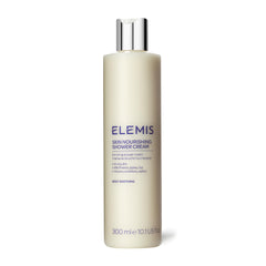 Elemis Skin Nourishing Shower Cream bottle for gentle cleansing with moisture balance.