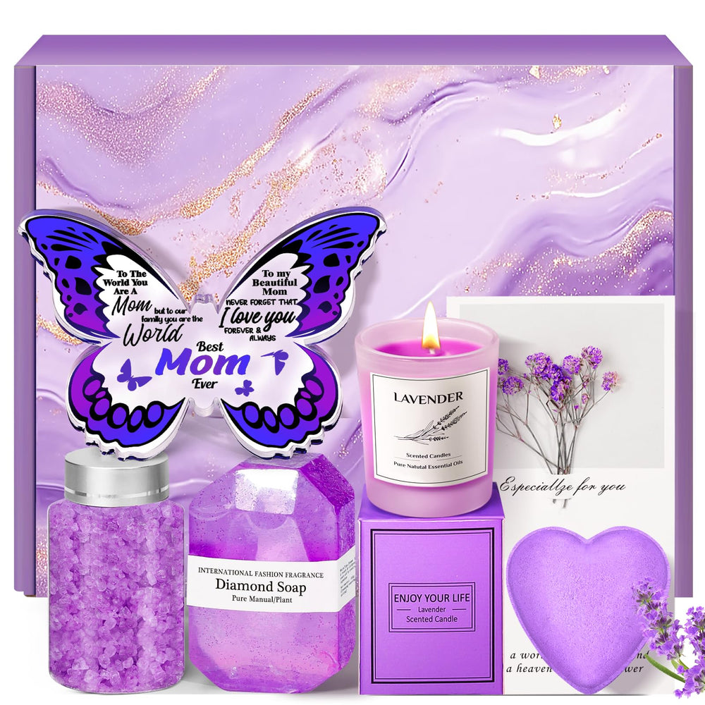 Eletorot butterfly keepsake decor with loving message for mom's desk or shelf.