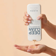 ELEVEN AUSTRALIA Deep Clean Shampoo lavender image evokes soothing scalp relief.