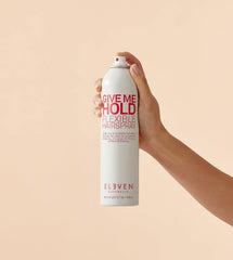 ELEVEN AUSTRALIA Give Me Hold hairspray spray nozzle release for buildable hold.
