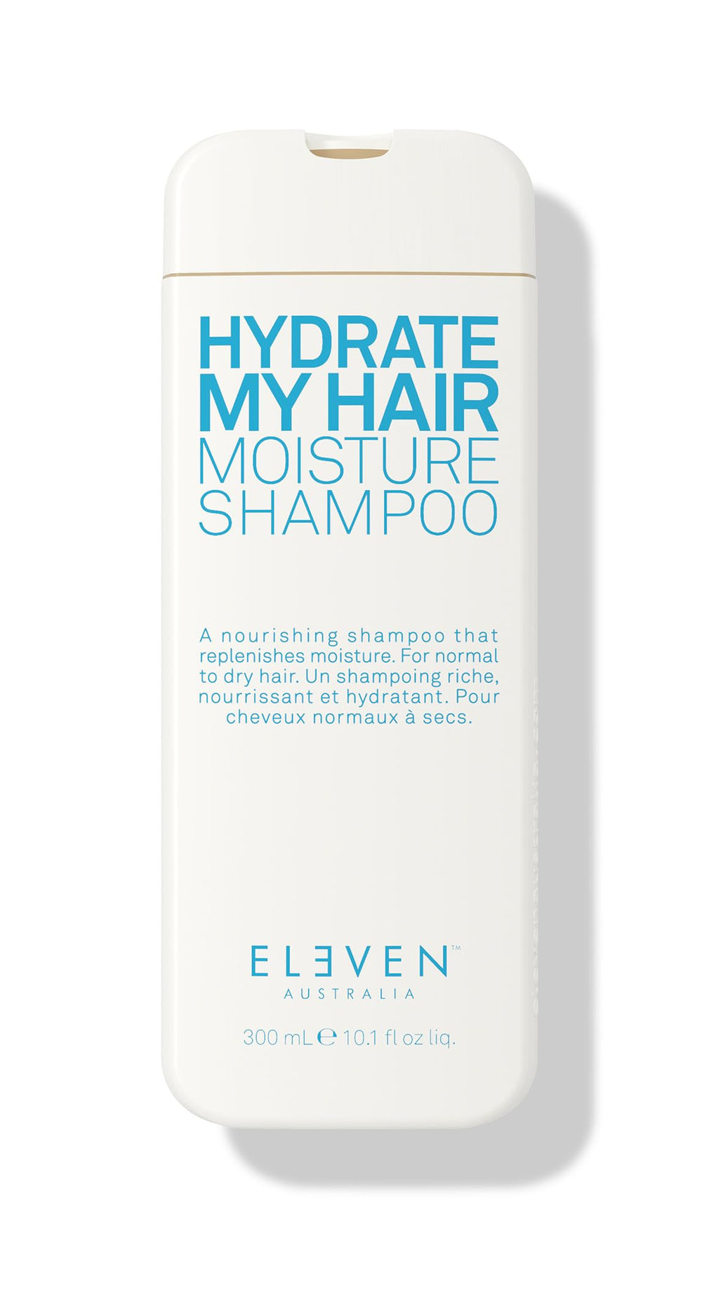 ELEVEN AUSTRALIA Hydrate My Hair shampoo bottle front view for hydrated shine