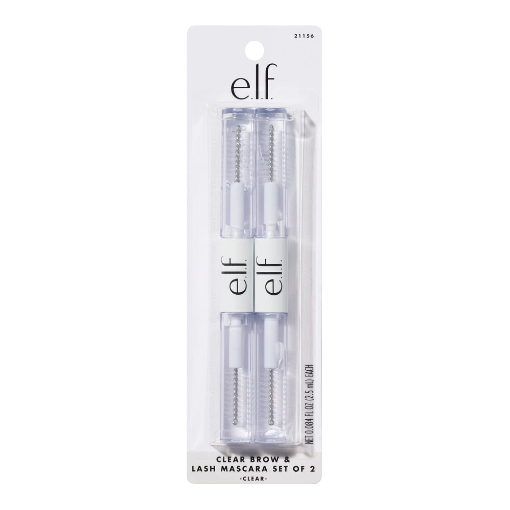 e.l.f. clear lash & brow gel front packaging shows dual-ended design and value pack