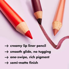 e.l.f. Cream Glide Lip Liner Get It shade provides bold color with smooth glide.