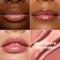 e.l.f. Glow Reviver Blackberry Sorbet lip balm offers bold color and moisture.
