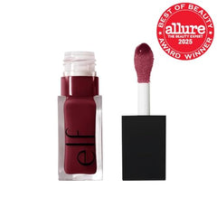 e.l.f. Glow Reviver Lip Oil applicator showing plush, non-sticky glide.