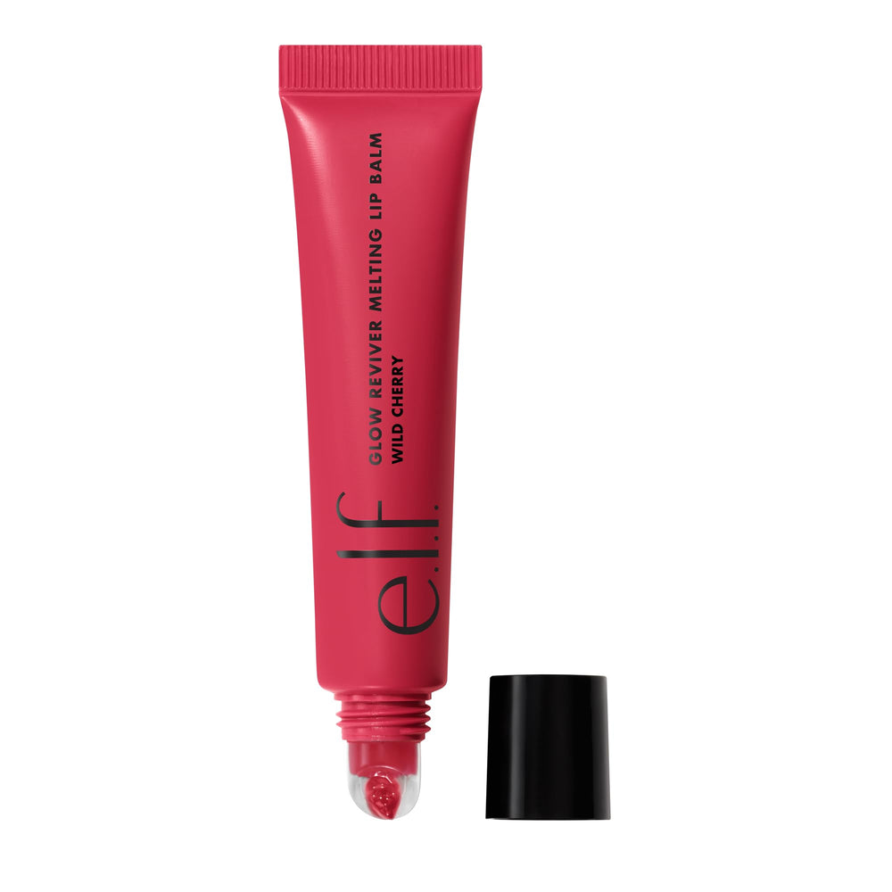 e.l.f. Glow Reviver Melting Lip Balm Vanilla Toffee swatch shows subtle shine and hydration