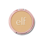 e.l.f. Halo Glow Powder Filter compact with puff delivering a soft-focus glow