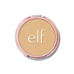 e.l.f. Halo Glow Powder Filter compact with puff delivering a soft-focus glow