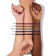 e.l.f. No Budge eyeliner swatch reveals rich, ultra-pigmented grey color.