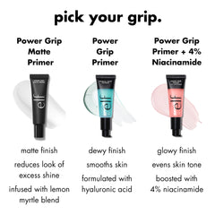 e.l.f. Power Grip Primer close-up of clear gel texture on skin