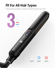 Elilier Mini Flat Iron uses ceramic-PTC heaters for smooth results.