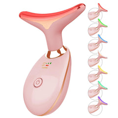 ELISHINE 7-color massager front view in rose-golden for at-home spa sessions.