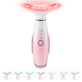 ELISHINE 7 Color Neck Face Massager front view demonstrates stylish pink design for at-home facial care