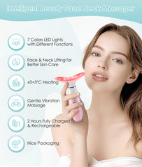 ELISHINE 7 Color Neck Face Massager side view highlights ergonomic grip for comfortable daily use